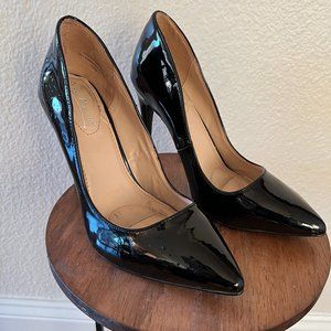 Anne Michelle Black Patent Leather Heels /Pumps Size 6 1/2